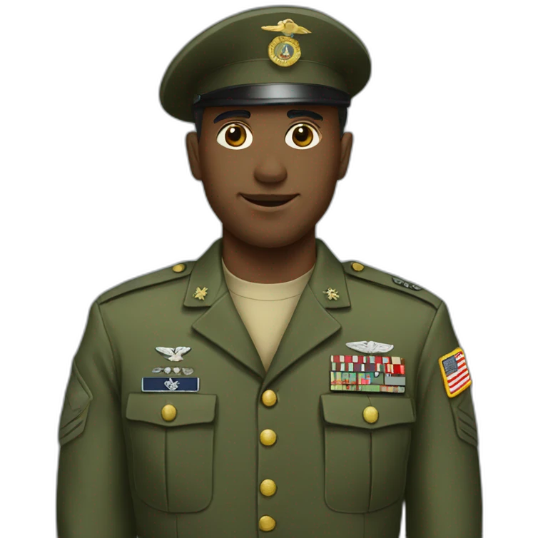 military on uniform emoji