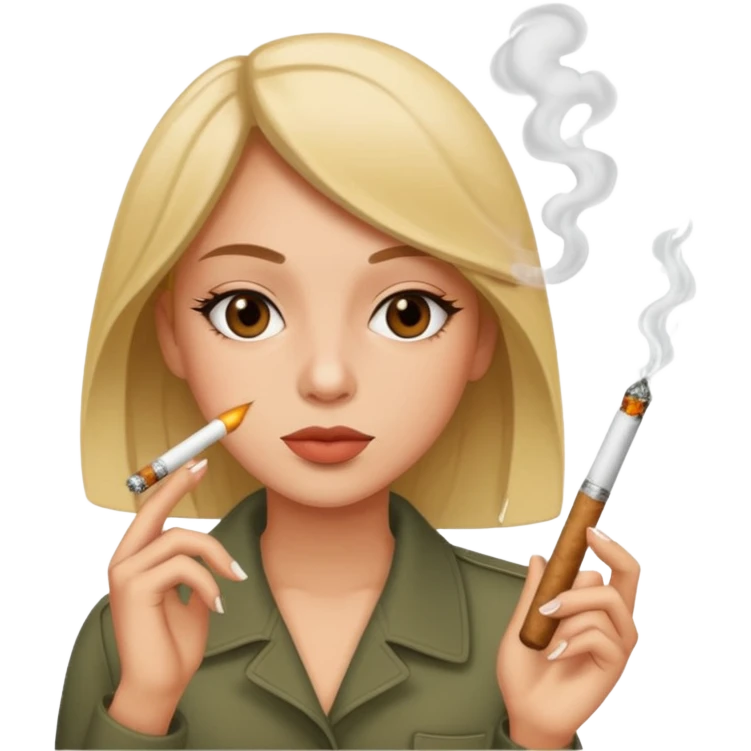 Aline smoking joint emoji