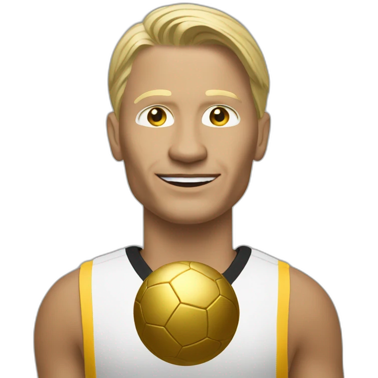 Haaland with a gold ball emoji