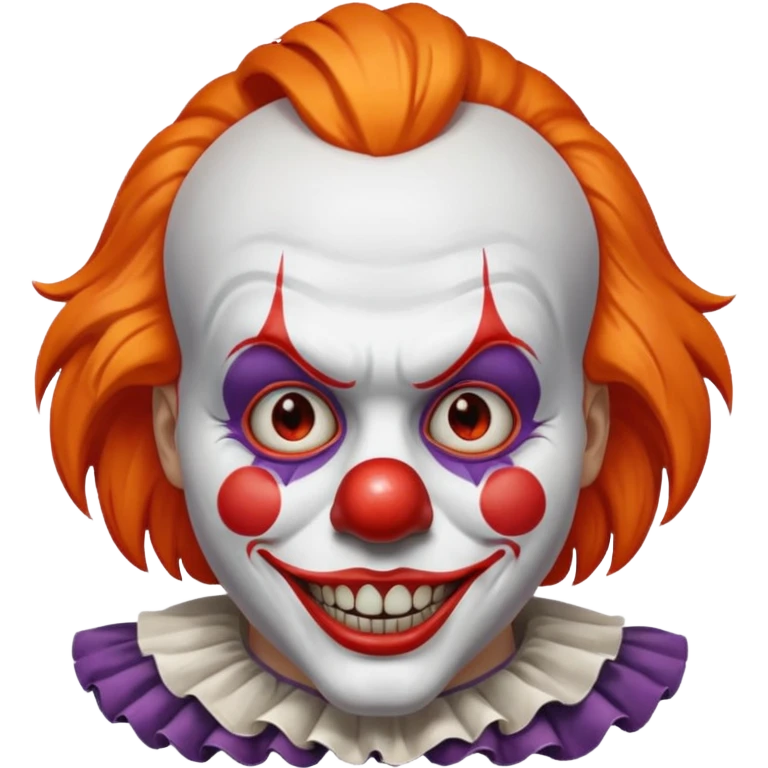 The clown from the movie IT With orange hair emoji
