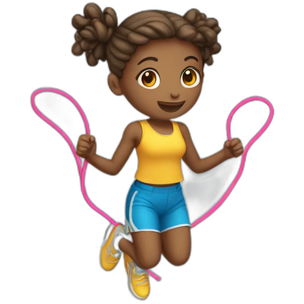 Girl jump roping emoji