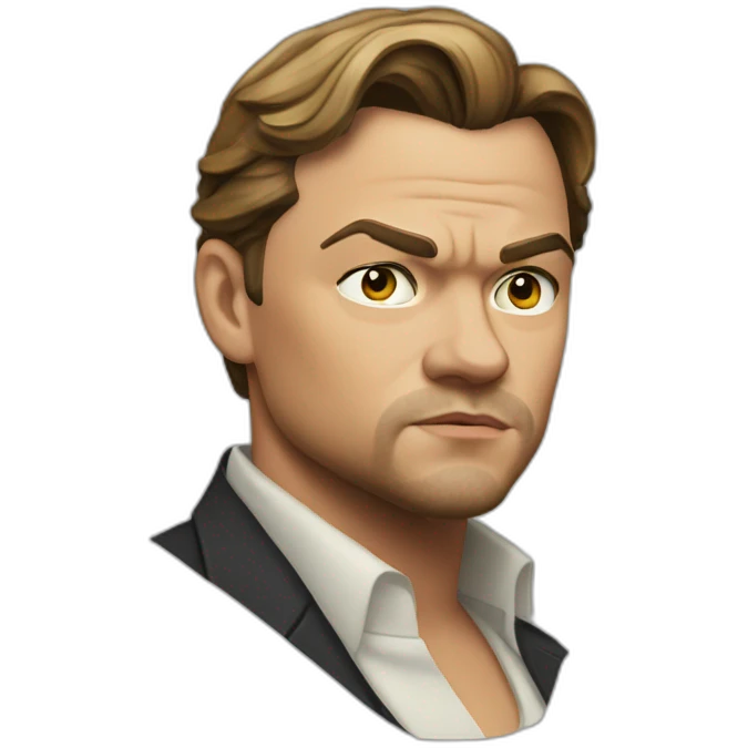 leonardo di caprio serious emoji