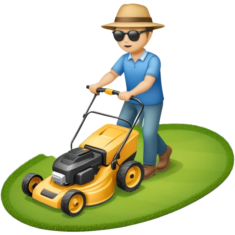 Mowing lawn emoji