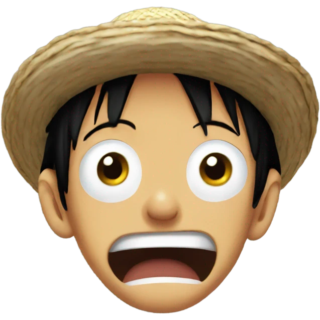 scared luffy emoji