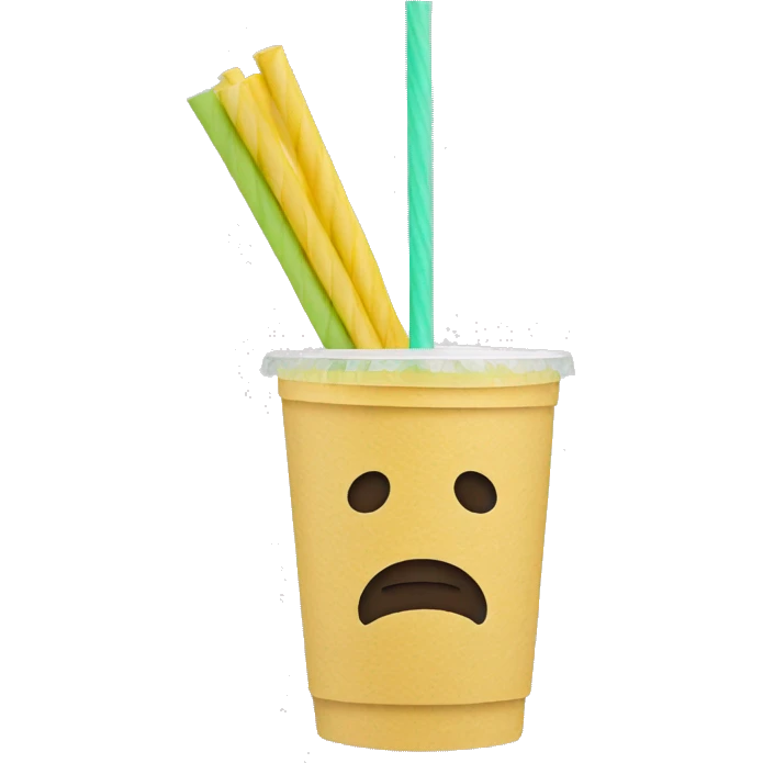 Colored Paper straw emoji
