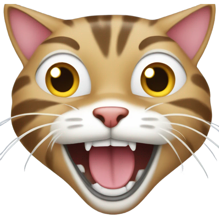 Laughing tabby cat emoji