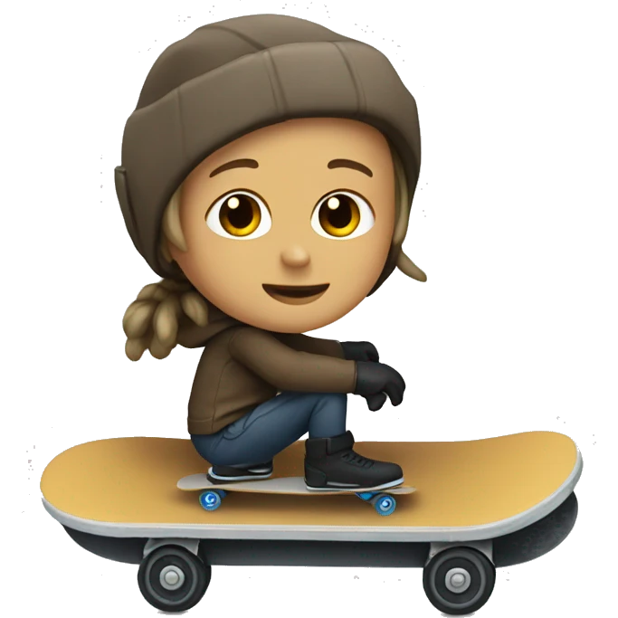 Castor en patineta emoji