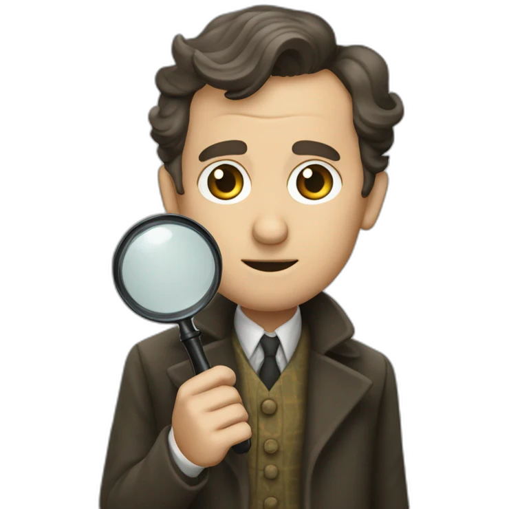 sherlock holmes with a magnifying glass emoji