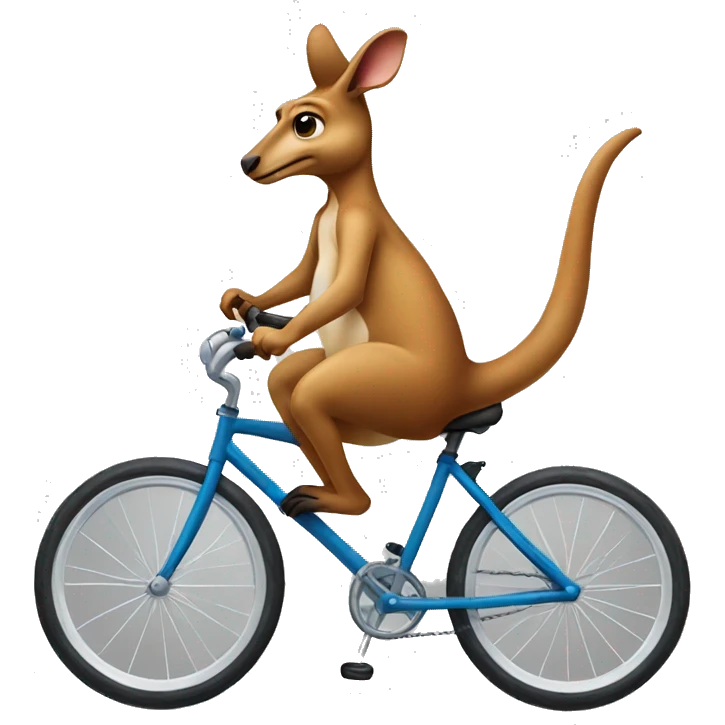 Kangaroo riding a bike  emoji