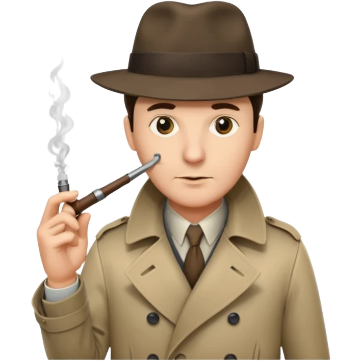 classic detective with pipe emoji