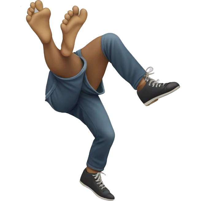 Feet kicking in air emoji
