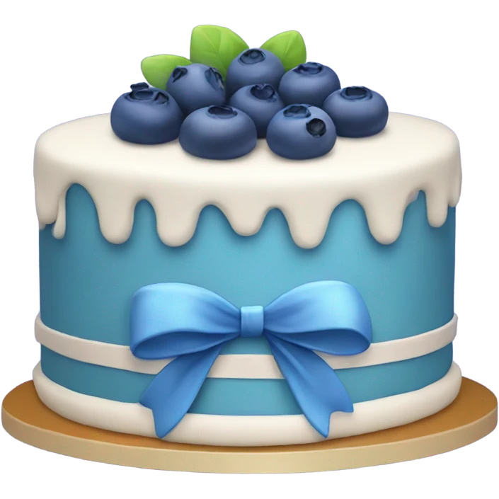 Pretty Blueberry cake with a bow decoration  emoji