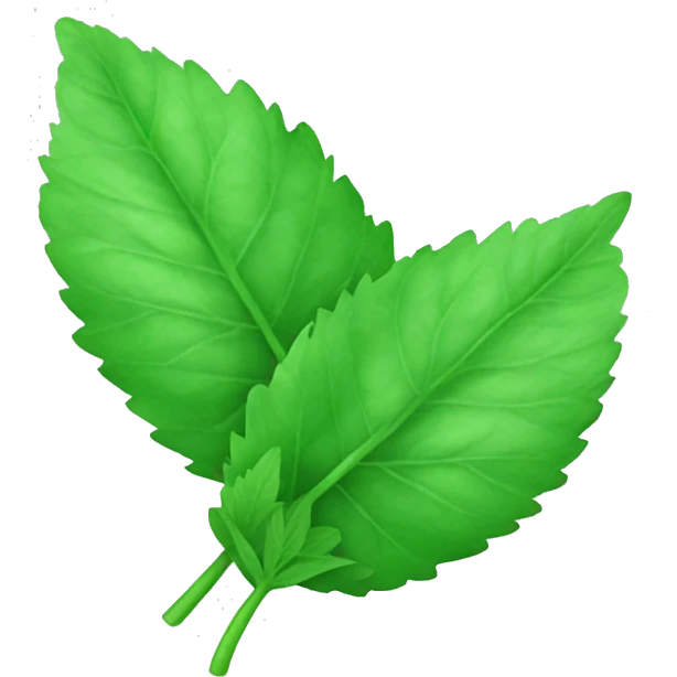 mint leaves emoji