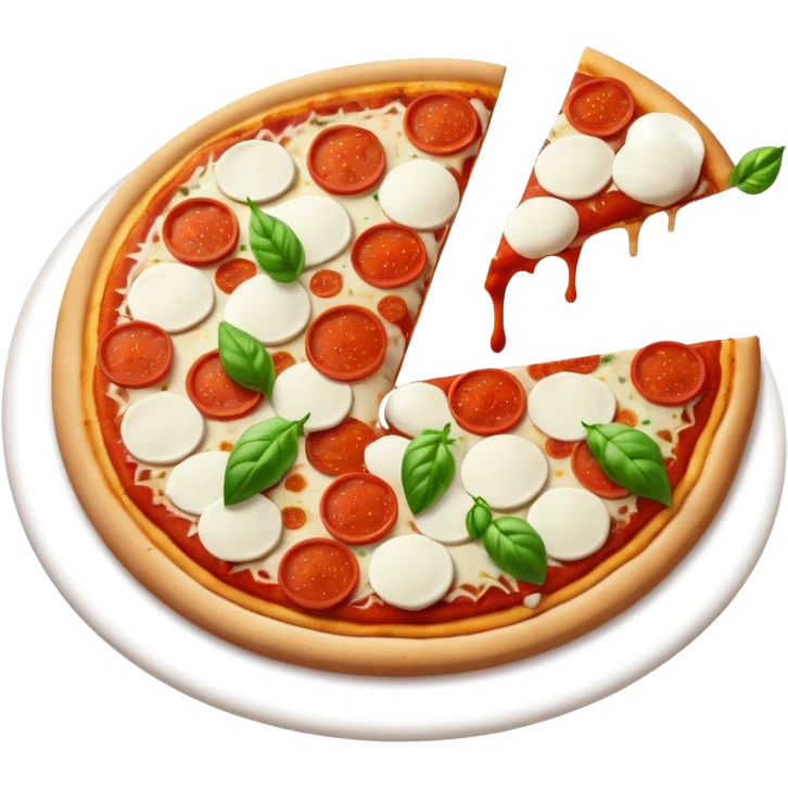 Una scritta Polvere di stelle fatta a pizza emoji