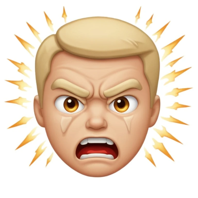 Angry spitting face emoji