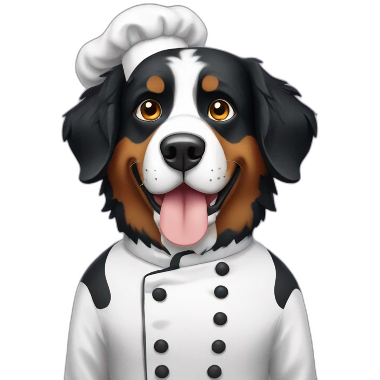 bernese mountain dog cook chef emoji