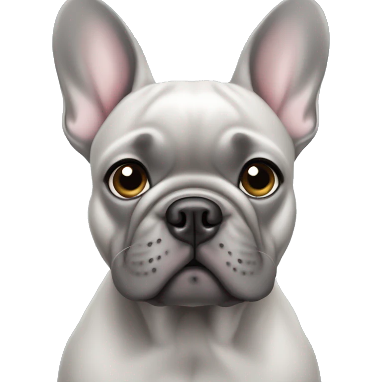 grey french bulldog blue eyes emoji