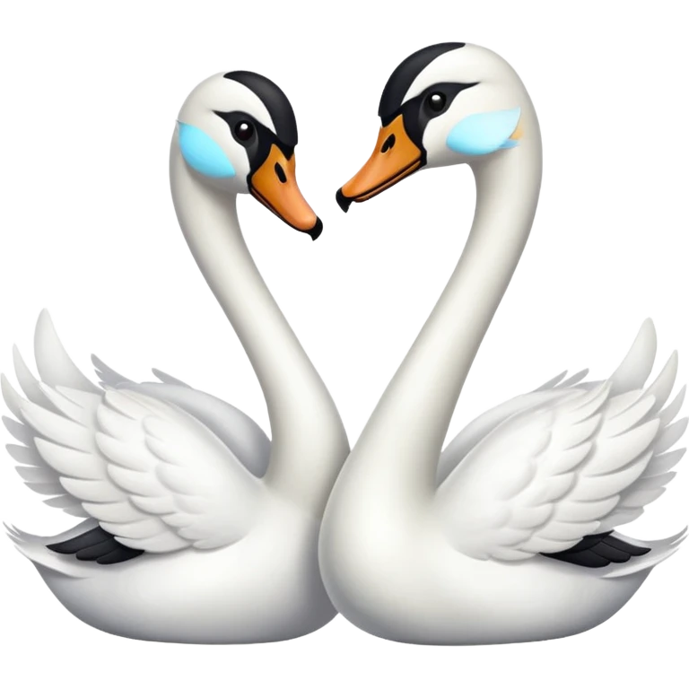 Couple swan emoji emoji