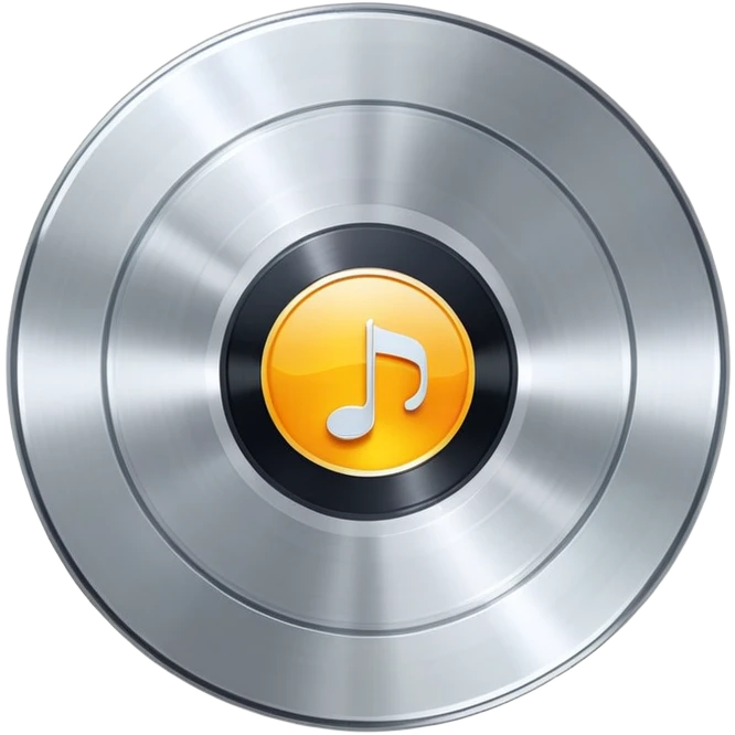 Platinum music record disc emoji