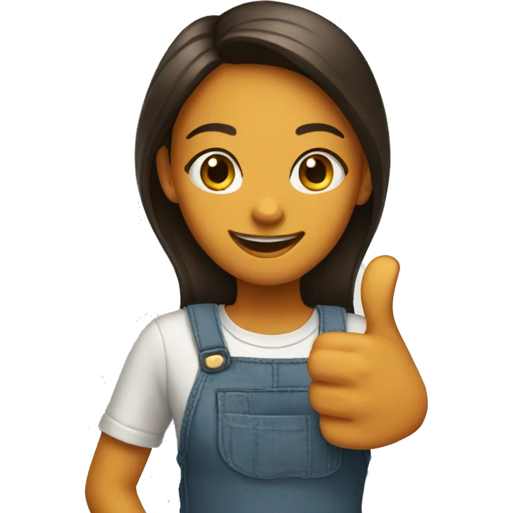 girl giving thumbs up emoji