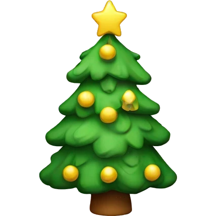 Cute Christmas tree emoji