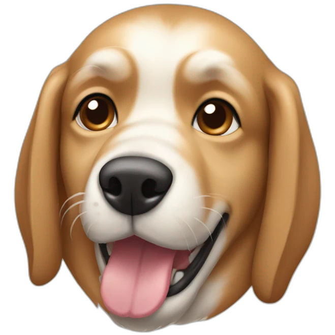 light brown kokoni dog with underbite emoji