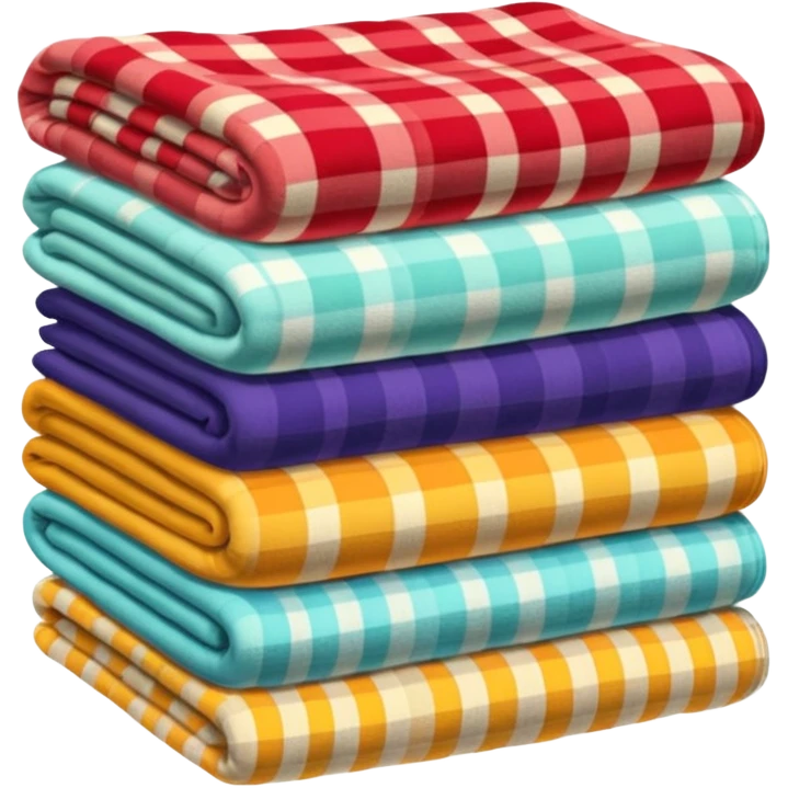A realistic bundle of vintage Blankets emoji