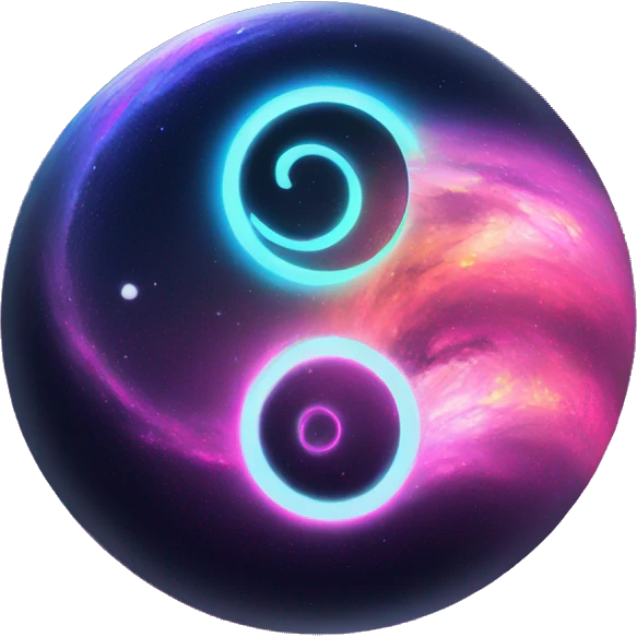 neon galaxy yinyang emoji