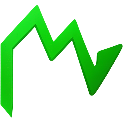green arrow graph trending up emoji