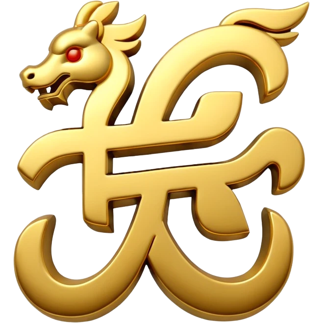 3D Chinese character emoji