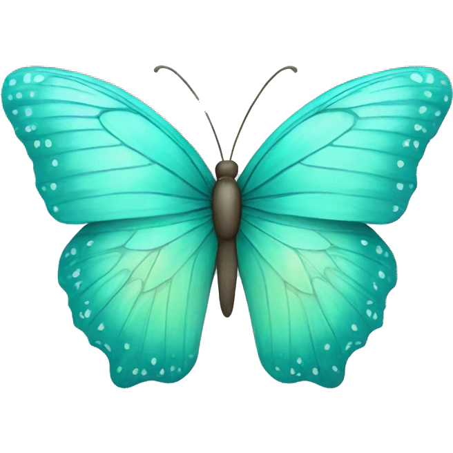 Turquoise pastel butterfly   emoji