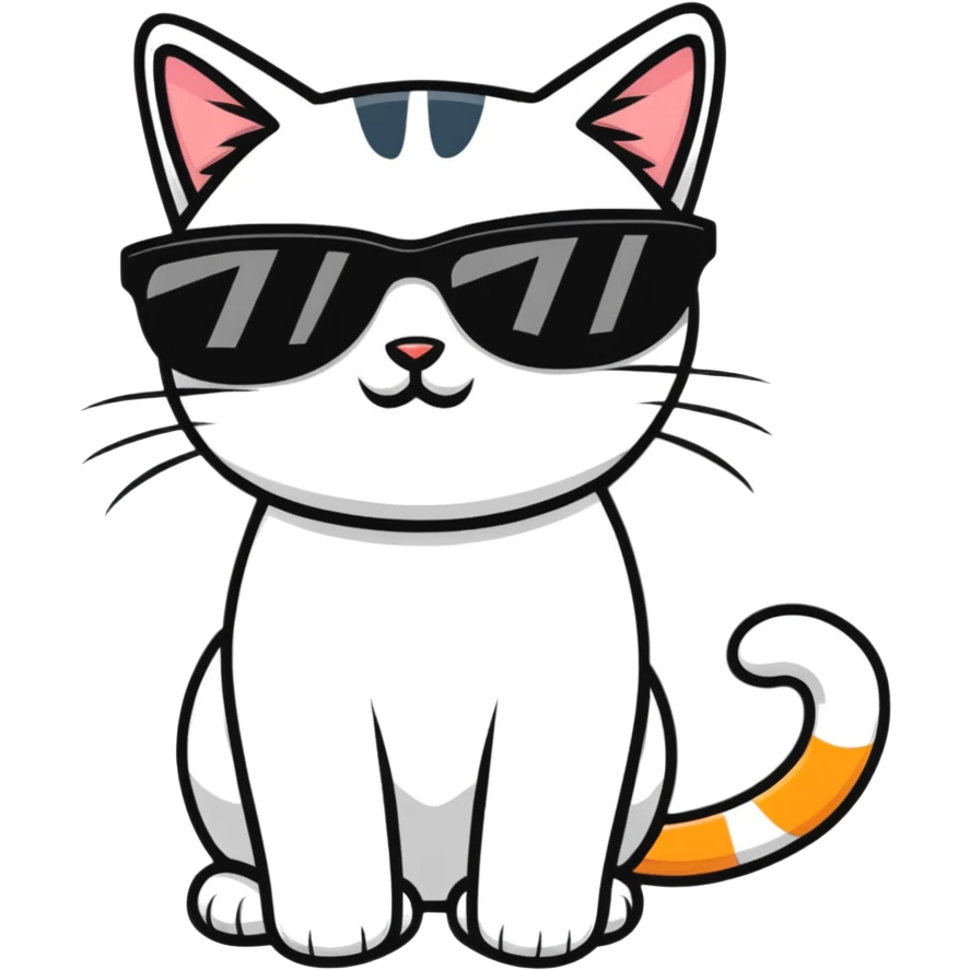 Cat with sunglasses emoji