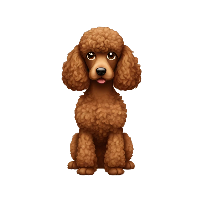brown poodle  emoji
