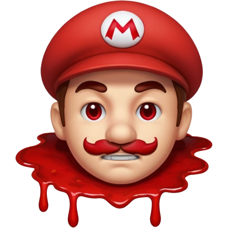 mario a lot of blood on his face emoji