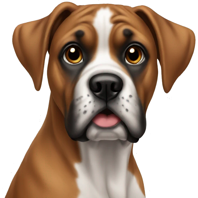Dog face boxer  emoji