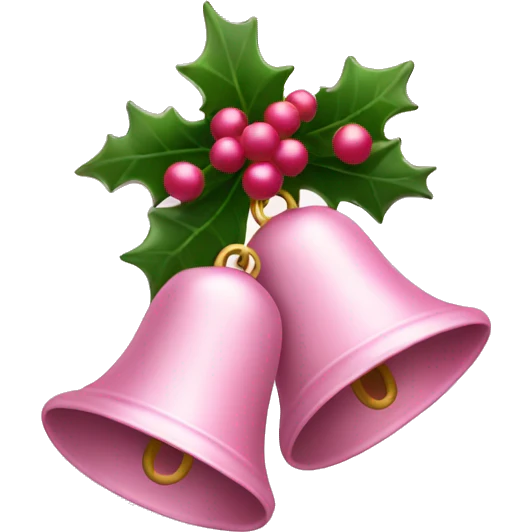 Light pink Christmas bells emoji