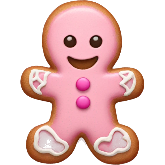 pink gingerbread cookie emoji