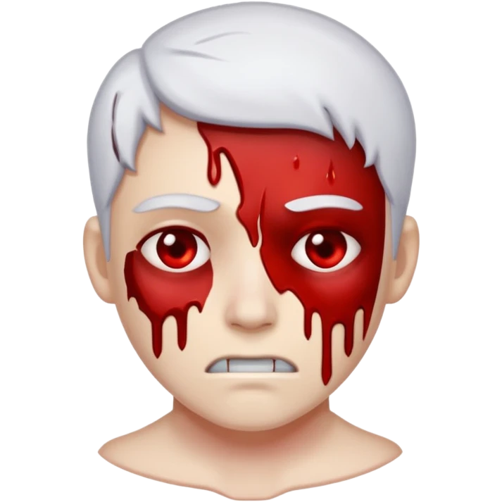 A pail white bloody character emoji