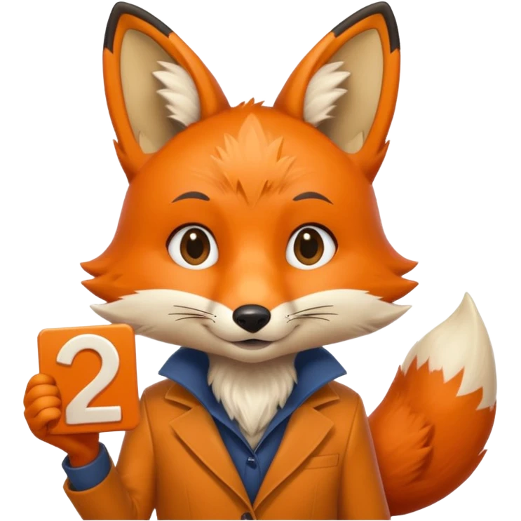 a fox HOLDING a yes sign emoji