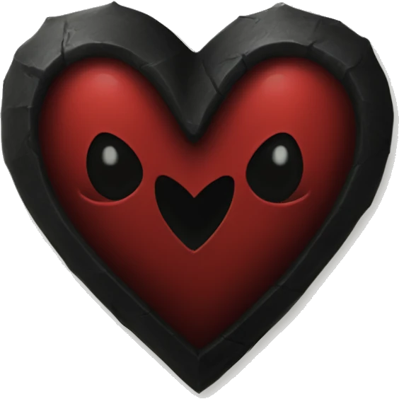 Red and black gothic heart emoji