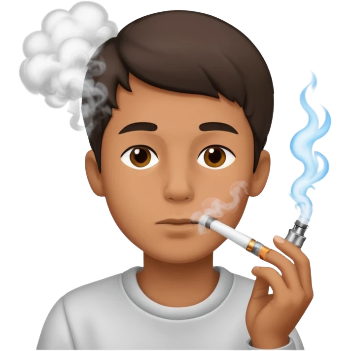 boy smoking vape emoji