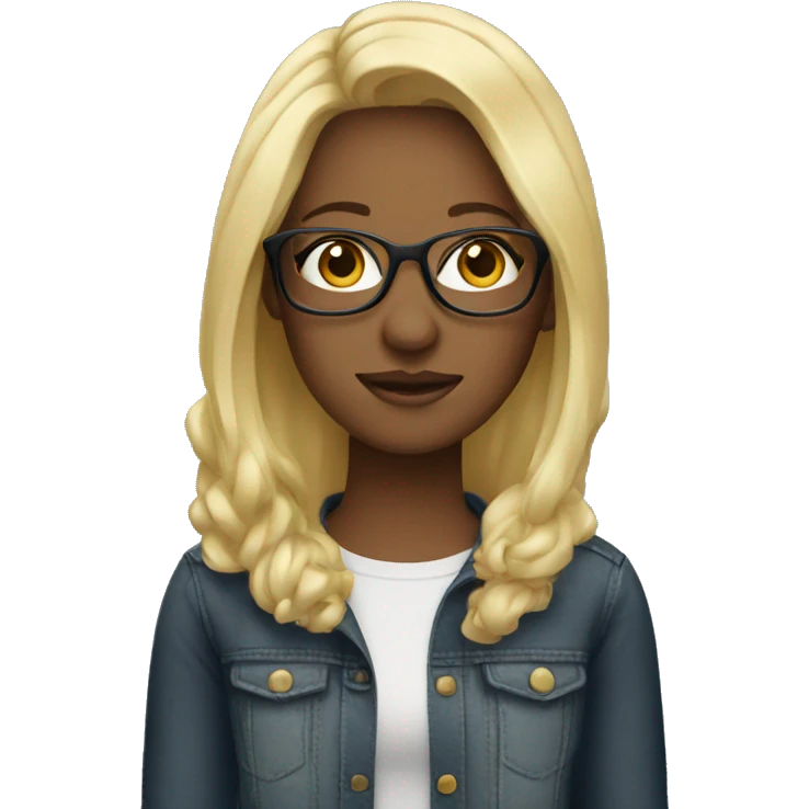 blonde with glasses emoji