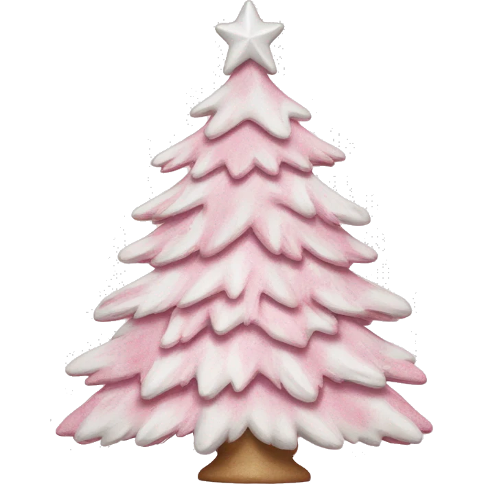 Loveshackfancy pink and white Christmas tree emoji
