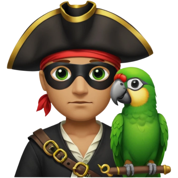 pirate and parrot emoji