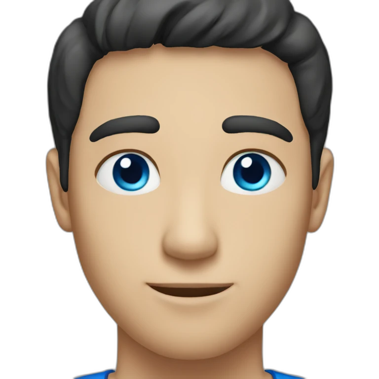 Men-with-blue-eyes-and-short-black-hair emoji