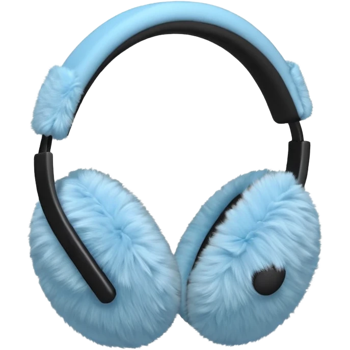 baby blue fluffy earmuffs emoji