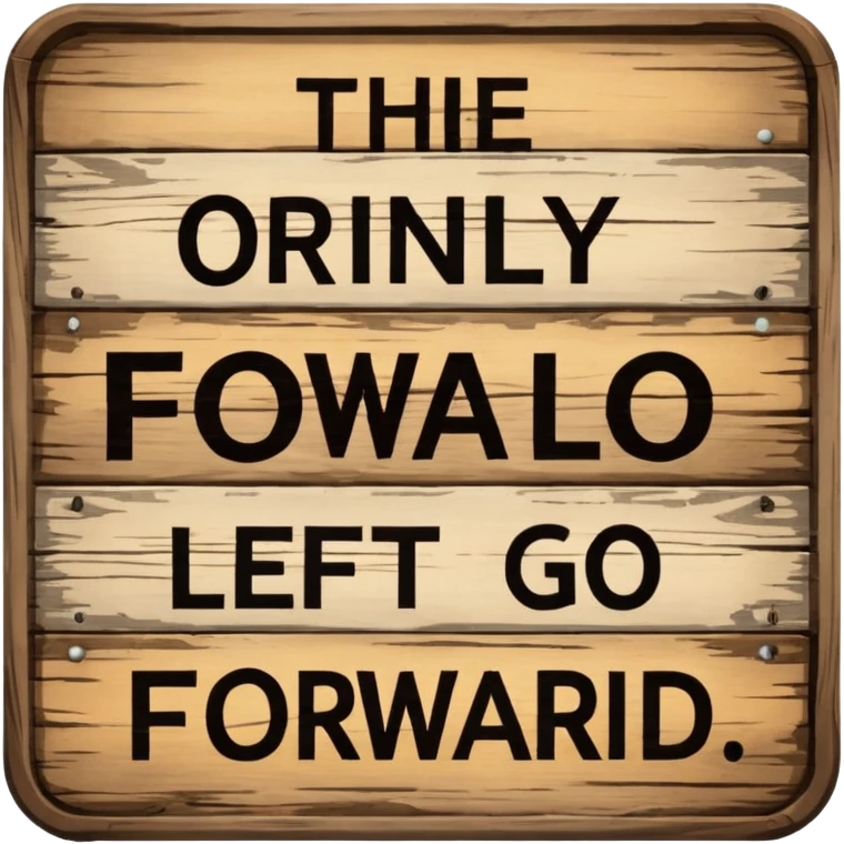The only way left to go is forward emoji