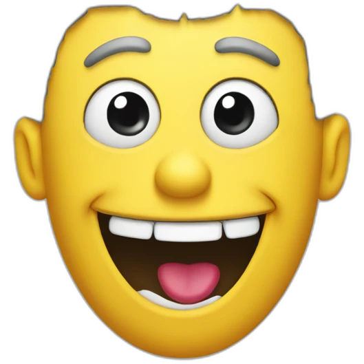 silly brush cartoon face emoji