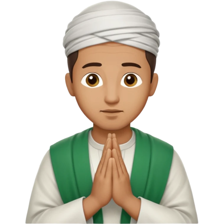 an Algerian man praying,  emoji