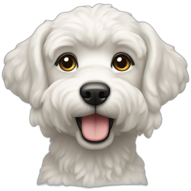 Caniche blanco  emoji